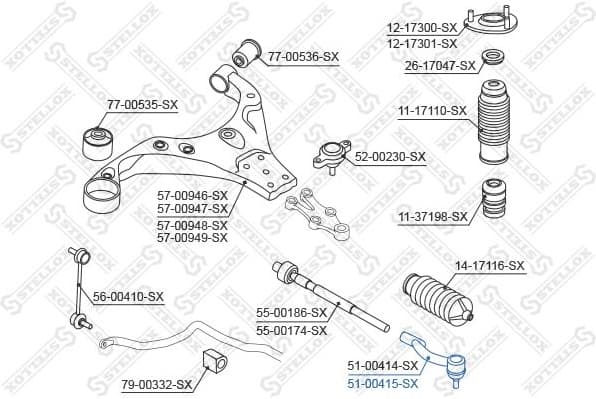 Tie Rod End 51-00415-SX