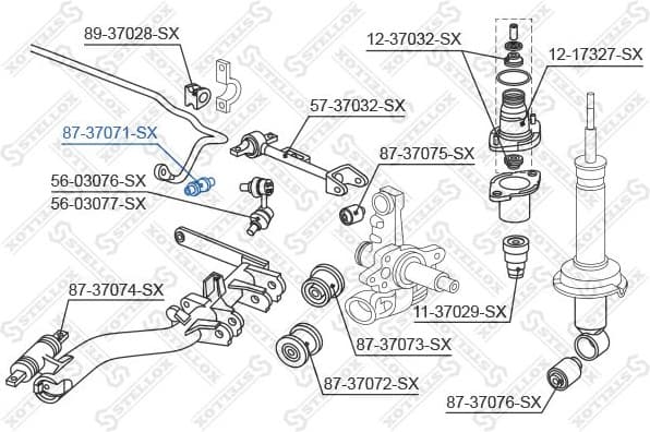 Mounting, control/trailing arm 87-37071-SX - image 2