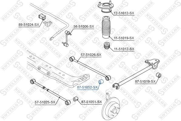 Mounting, control/trailing arm 87-51052-SX