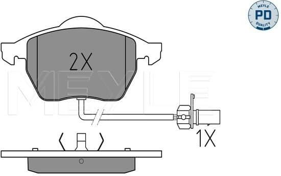Brake Pad Set, disc brake MEYLE-PD: Advanced performance and design. 025 218 4919/PD