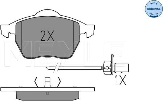 Brake Pad Set, disc brake MEYLE-ORIGINAL: True to OE. 025 218 4919/W
