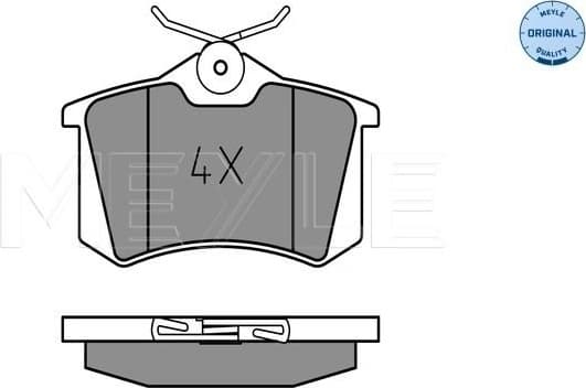 Brake Pad Set, disc brake MEYLE-ORIGINAL: True to OE. 025 209 6117