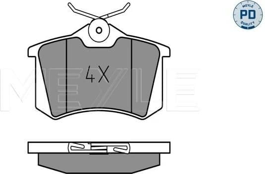 Brake Pad Set, disc brake MEYLE-PD: Advanced performance and design. 025 209 6117/PD
