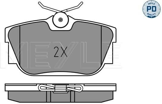 Brake Pad Set, disc brake MEYLE-PD: Advanced performance and design. 025 234 4616/PD - image 2