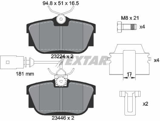 Brake Pad Set, disc brake Q+ 2344605