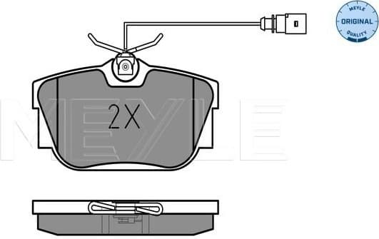 Brake Pad Set, disc brake MEYLE-ORIGINAL: True to OE. 025 234 4616/W