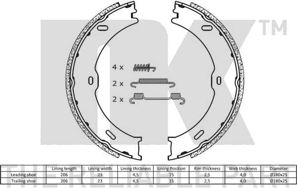 Brake Shoe Set 2733782 - image 2