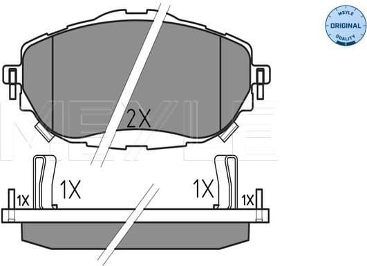 Brake Pad Set, disc brake MEYLE-ORIGINAL: True to OE. 025 256 9819