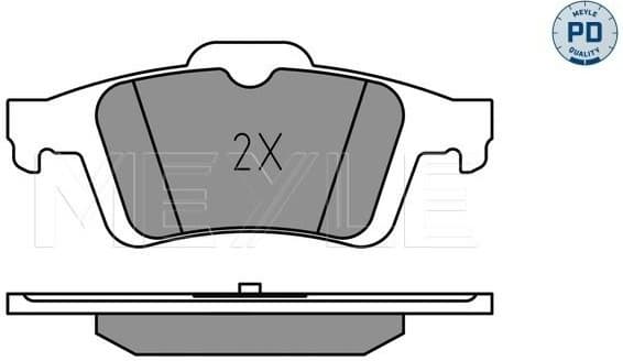 Brake Pad Set, disc brake MEYLE-PD: Advanced performance and design. 025 241 3717/PD - image 2