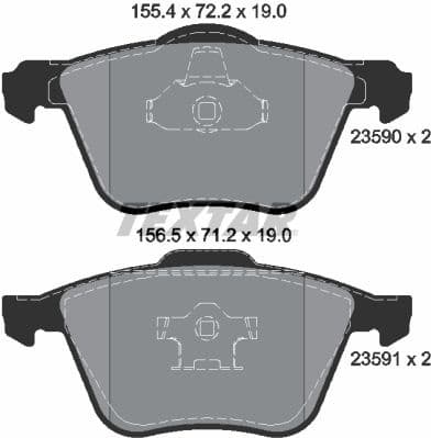 Brake Pad Set, disc brake Q+ 2359001