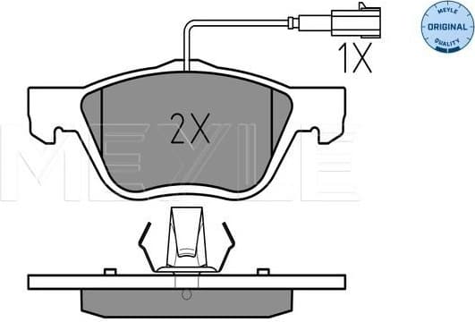 Brake Pad Set, disc brake MEYLE-ORIGINAL: True to OE. 025 232 8919/W - image 2