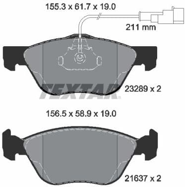 Brake Pad Set, disc brake Q+ 2328902