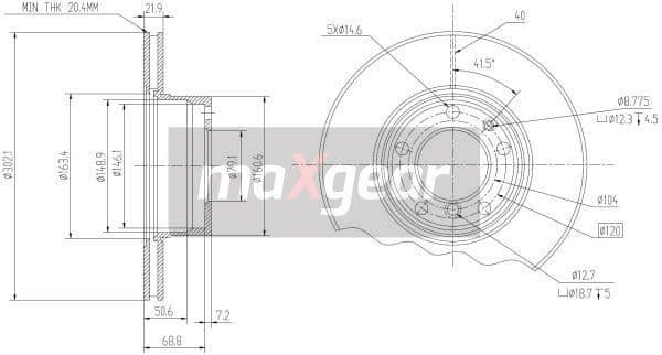 Brake Disc 19-0689 - image 2
