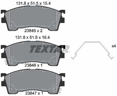 Brake Pad Set, disc brake Q+ 2384504