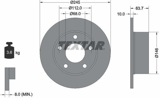 Brake Disc PRO 92057503