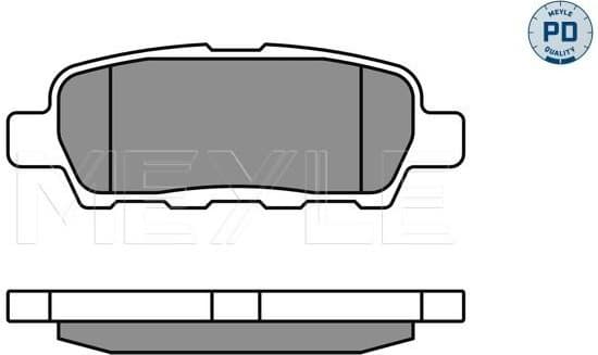Brake Pad Set, disc brake MEYLE-PD: Advanced performance and design. 025 238 7114/PD