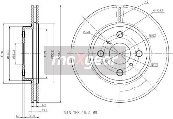 Brake Disc 19-0970 - image 2