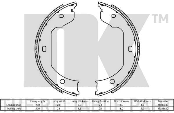 Brake Shoe Set, parking brake 2715695 - image 2