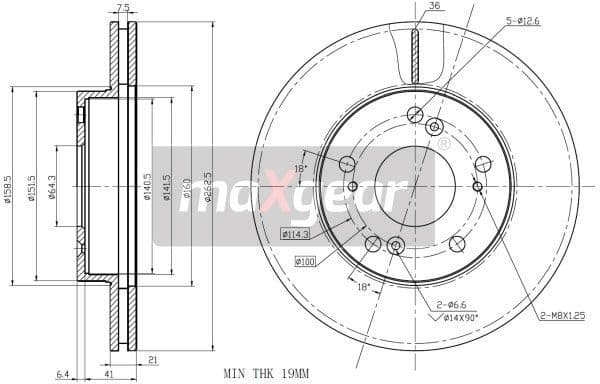 Brake Disc 19-2218 - image 2