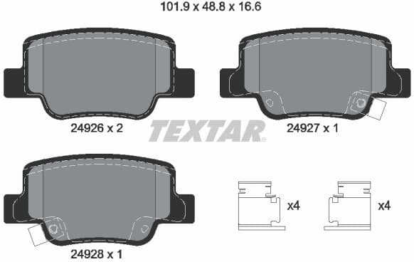Brake Pad Set, disc brake Q+ 2492601