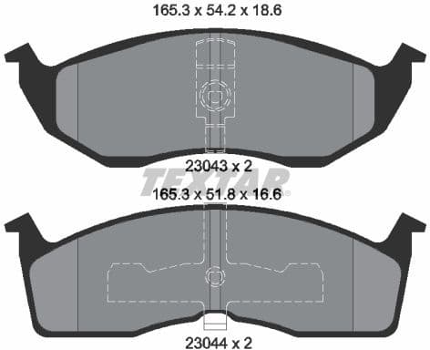 Brake Pad Set, disc brake 2304301
