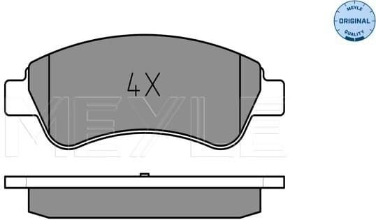 Brake Pad Set, disc brake MEYLE-ORIGINAL: True to OE. 025 235 9919