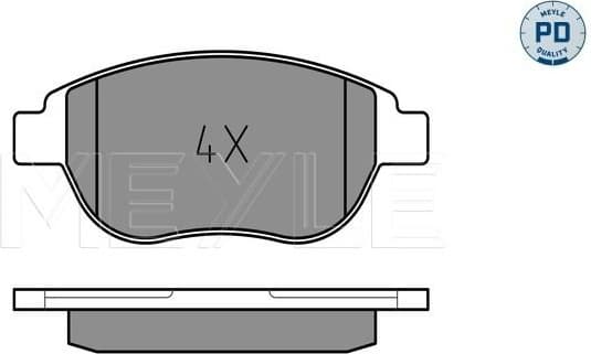 Brake Pad Set, disc brake MEYLE-PD: Advanced performance and design. 025 236 0019/PD