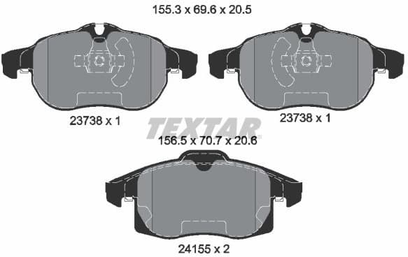 Brake Pad Set, disc brake Q+ 2415501