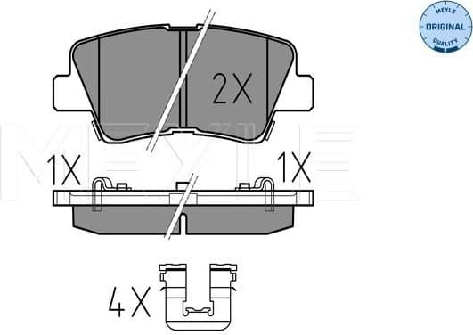 Brake Pad Set, disc brake MEYLE-ORIGINAL: True to OE. 025 253 3715/W