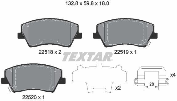 Brake Pad Set, disc brake Q+ 2251801