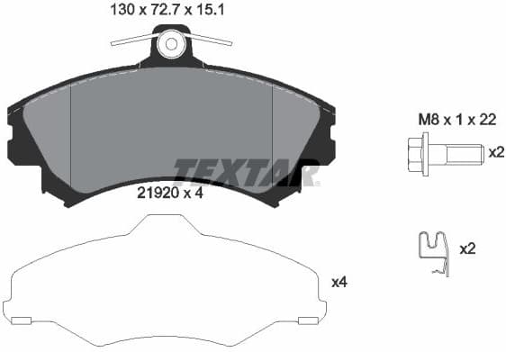 Brake Pad Set, disc brake 2192001