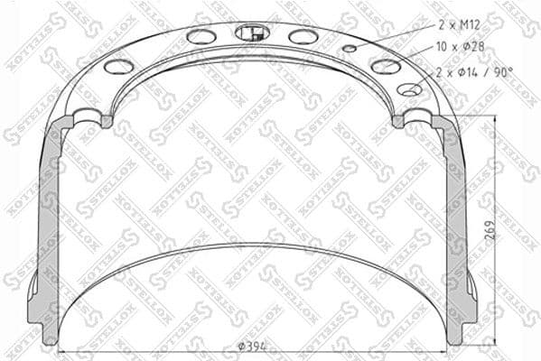 Brake Drum 85-00185-SX