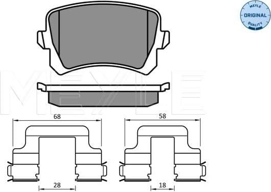 Brake Pad Set, disc brake MEYLE-ORIGINAL: True to OE. 025 244 8317