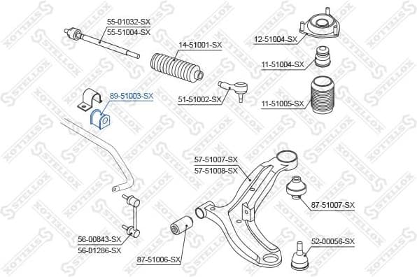 Mounting, stabiliser bar 89-51003-SX - image 2