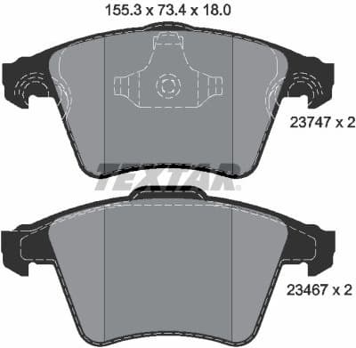 Brake Pad Set, disc brake Q+ 2374701