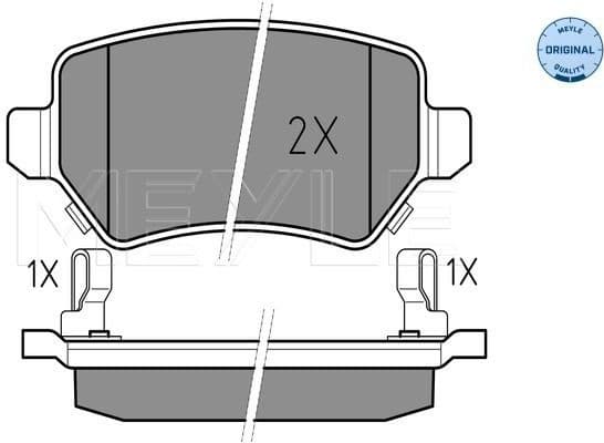 Brake Pad Set, disc brake MEYLE-ORIGINAL: True to OE. 025 234 1715/W