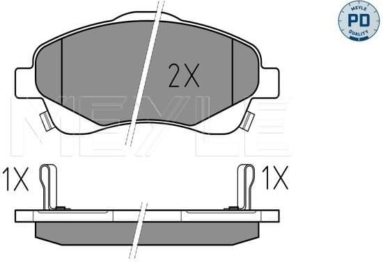 Brake Pad Set, disc brake MEYLE-PD: Advanced performance and design. 025 237 6819/PD