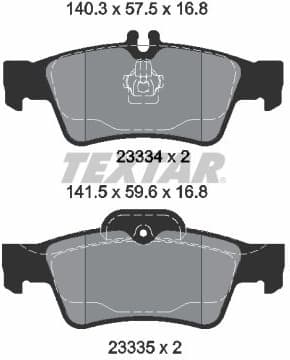 Brake Pad Set, disc brake Q+ 2333403