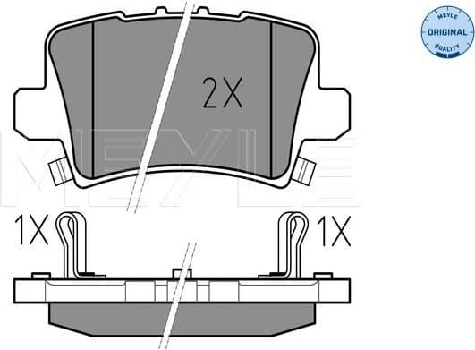 Brake Pad Set, disc brake MEYLE-ORIGINAL: True to OE. 025 240 8615/W