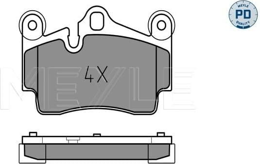 Brake Pad Set, disc brake MEYLE-PD: Advanced performance and design. 025 236 9417/PD