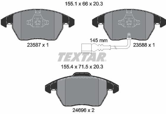 Brake Pad Set, disc brake Q+ 2469602