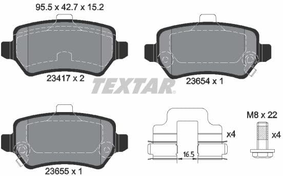 Brake Pad Set, disc brake 2341703