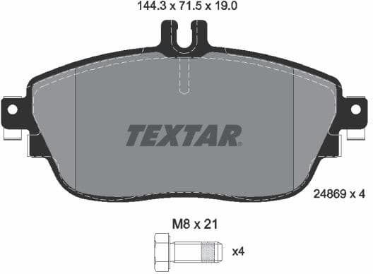 Brake Pad Set, disc brake Q+ 2486901