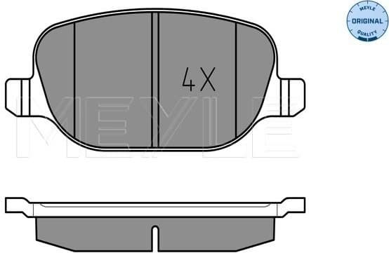 Brake Pad Set, disc brake MEYLE-ORIGINAL: True to OE. 025 237 6017