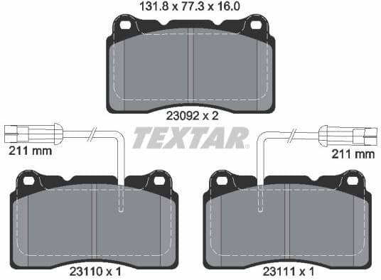 Brake Pad Set, disc brake Q+ 2309201