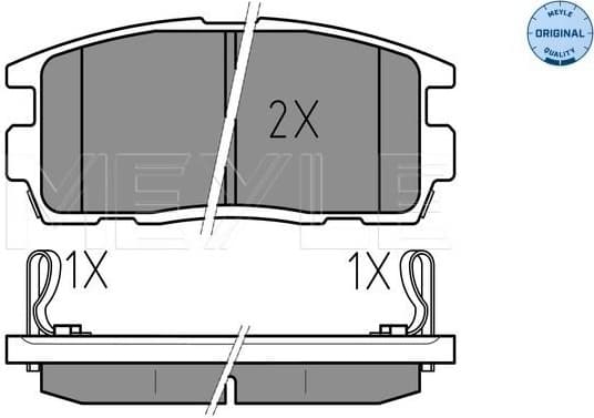 Brake Pad Set, disc brake MEYLE-ORIGINAL: True to OE. 025 244 9815/W