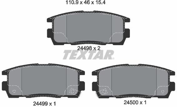 Brake Pad Set, disc brake Q+ 2449801