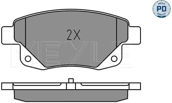 Brake Pad Set, disc brake MEYLE-PD: Advanced performance and design. 025 244 8617/PD - image 2