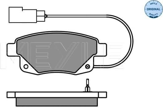 Brake Pad Set, disc brake MEYLE-ORIGINAL: True to OE. 025 244 8617/W - image 2