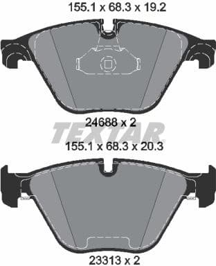 Brake Pad Set, disc brake Q+ 2468801